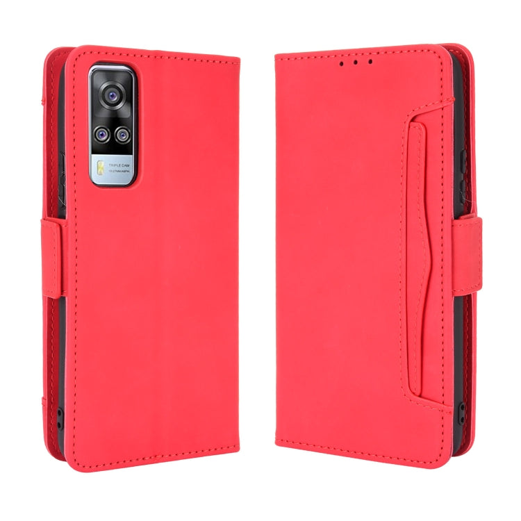 For vivo Y51A 2021 / Y51 2020 (Indian) Wallet Style Skin Feel Calf Pattern Leather Case with Separate Card Slots