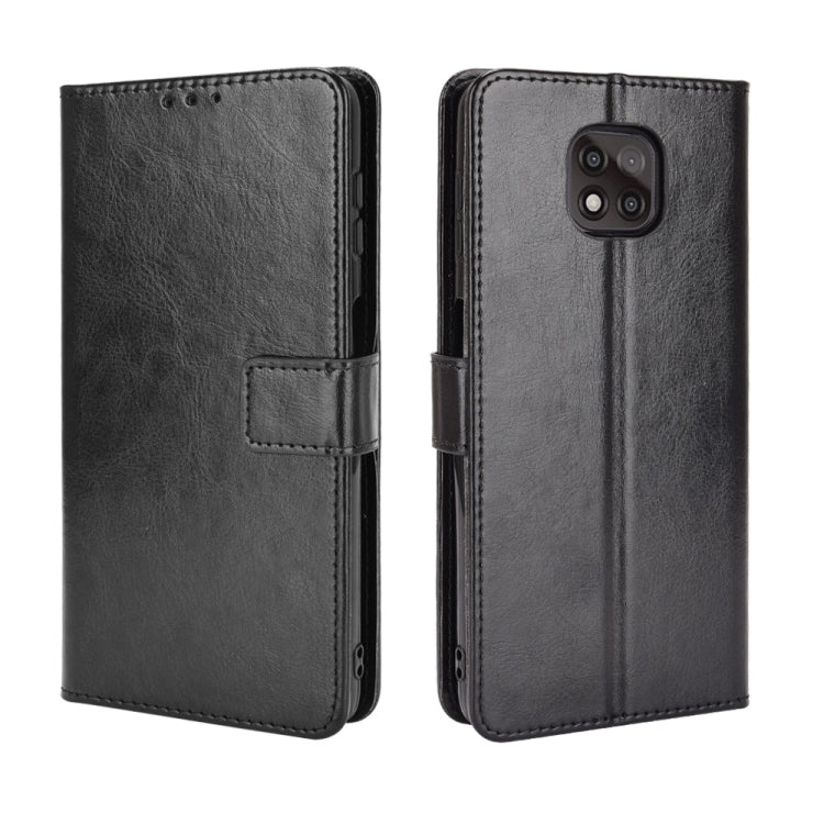 For Motorola Moto G Power 2021 Retro Crazy Horse Texture Horizontal Flip Leather Case with Holder & Card Slots & Lanyard