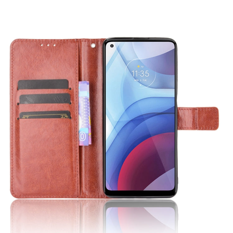 For Motorola Moto G Power 2021 Retro Crazy Horse Texture Horizontal Flip Leather Case with Holder & Card Slots & Lanyard