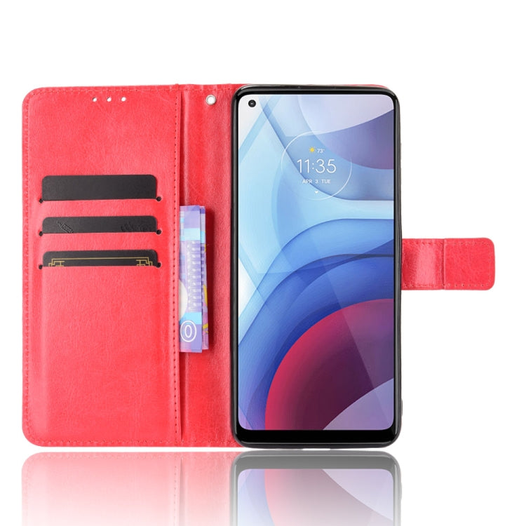 For Motorola Moto G Power 2021 Retro Crazy Horse Texture Horizontal Flip Leather Case with Holder & Card Slots & Lanyard