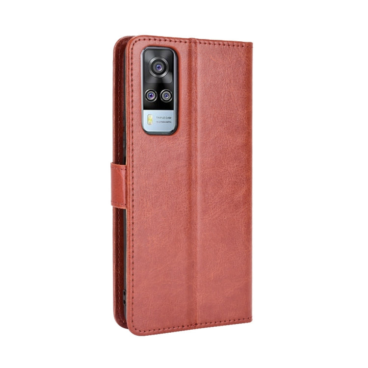 For vivo Y51A 2021 / Y51 2020 (Indian) Retro Crazy Horse Texture Horizontal Flip Leather Case with Holder & Card Slots & Lanyard