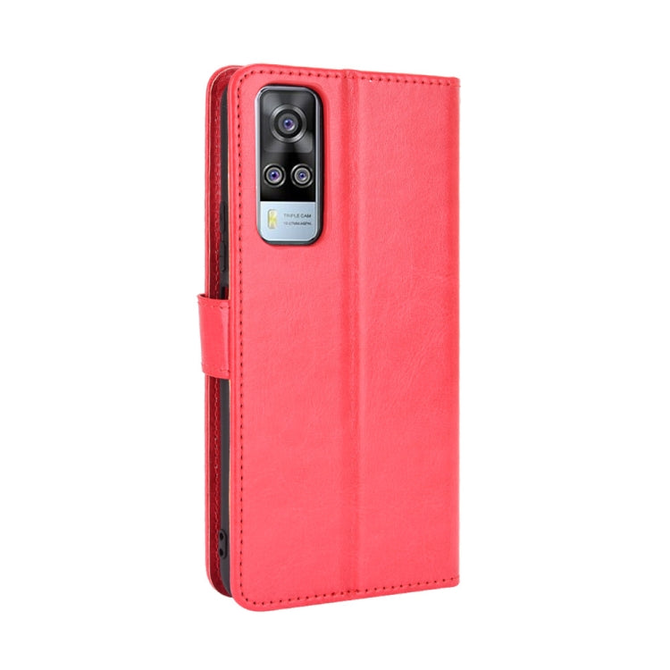 For vivo Y51A 2021 / Y51 2020 (Indian) Retro Crazy Horse Texture Horizontal Flip Leather Case with Holder & Card Slots & Lanyard