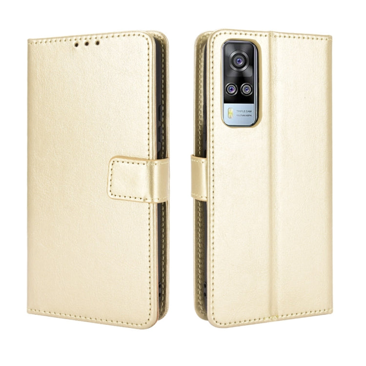 For vivo Y51A 2021 / Y51 2020 (Indian) Retro Crazy Horse Texture Horizontal Flip Leather Case with Holder & Card Slots & Lanyard