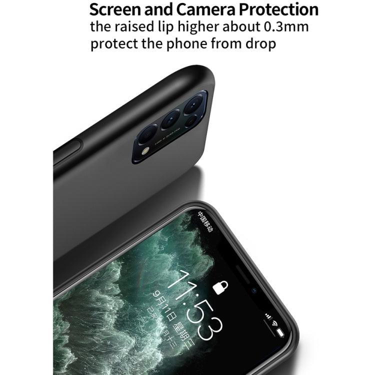 For OPPO Reno5 5G Classic Tilt Strip Grain Magnetic Shockproof PC + TPU Case