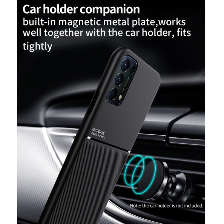 For OPPO Reno5 Pro 5G Classic Tilt Strip Grain Magnetic Shockproof PC + TPU Case