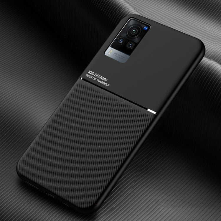 For vivo X60 5G Classic Tilt Strip Grain Magnetic Shockproof PC + TPU Case