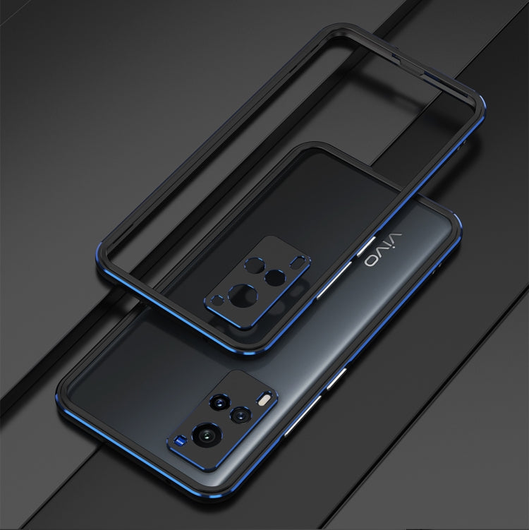 For vivo X60 Aurora Series Lens Protector + Metal Frame Protective Case