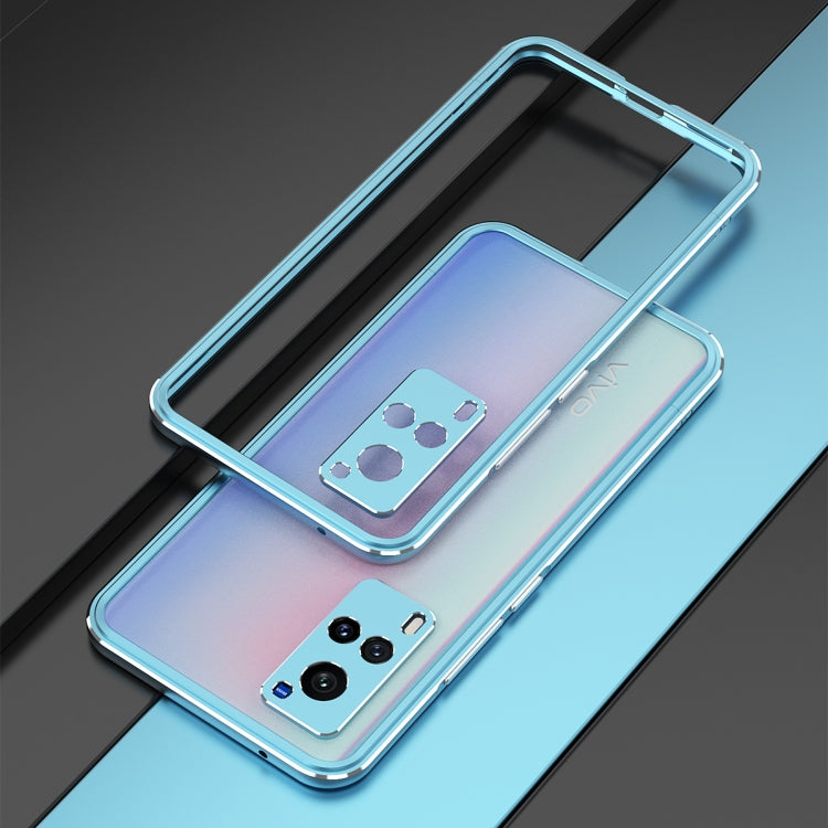 For vivo X60 Aurora Series Lens Protector + Metal Frame Protective Case