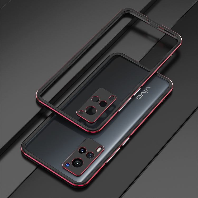 For vivo X60 Pro Aurora Series Lens Protector + Metal Frame Protective Case