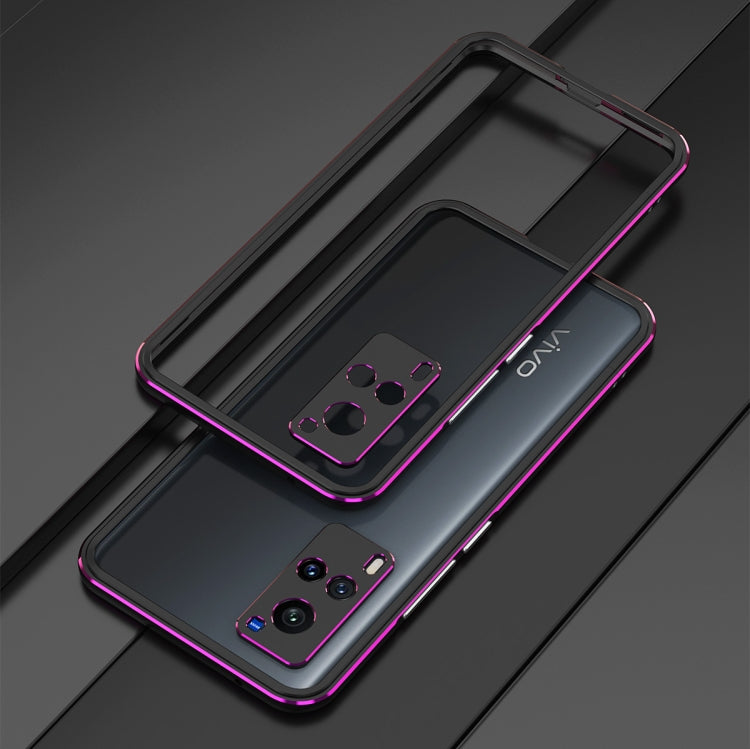 For vivo X60 Pro Aurora Series Lens Protector + Metal Frame Protective Case
