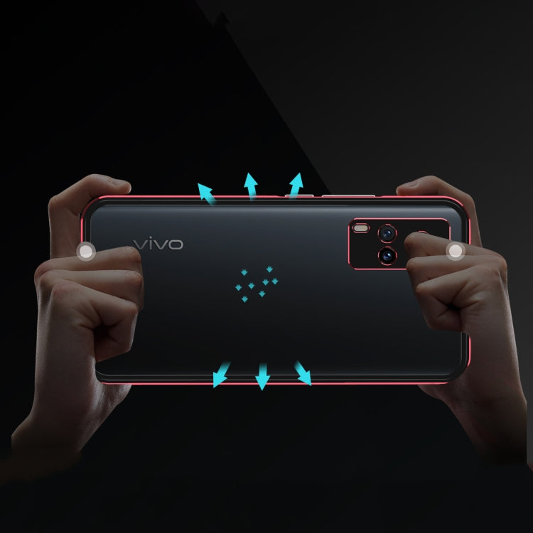 For vivo X60 Pro Aurora Series Lens Protector + Metal Frame Protective Case