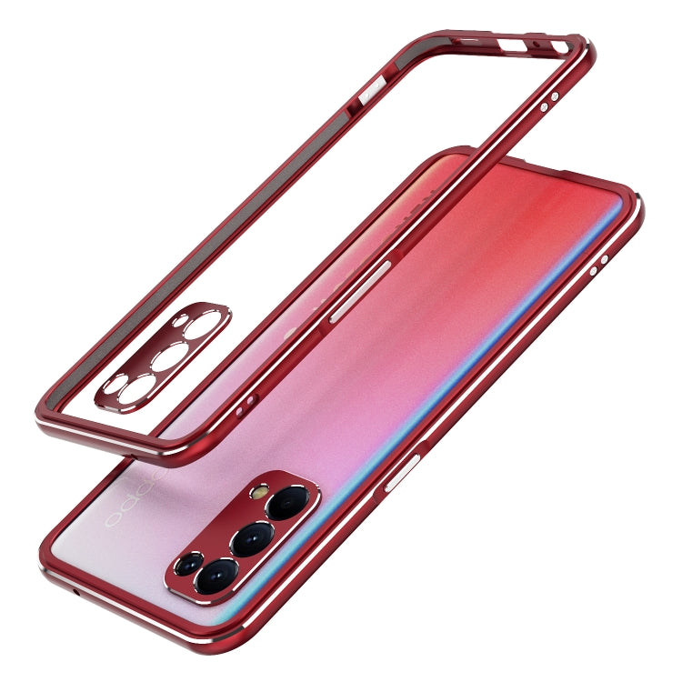 Aurora Series Lens Protector + Metal Frame Protective Case For OPPO Reno5