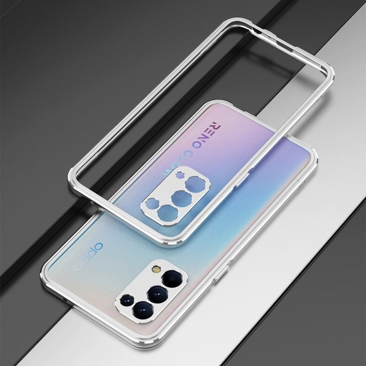 Aurora Series Lens Protector + Metal Frame Protective Case For OPPO Reno5