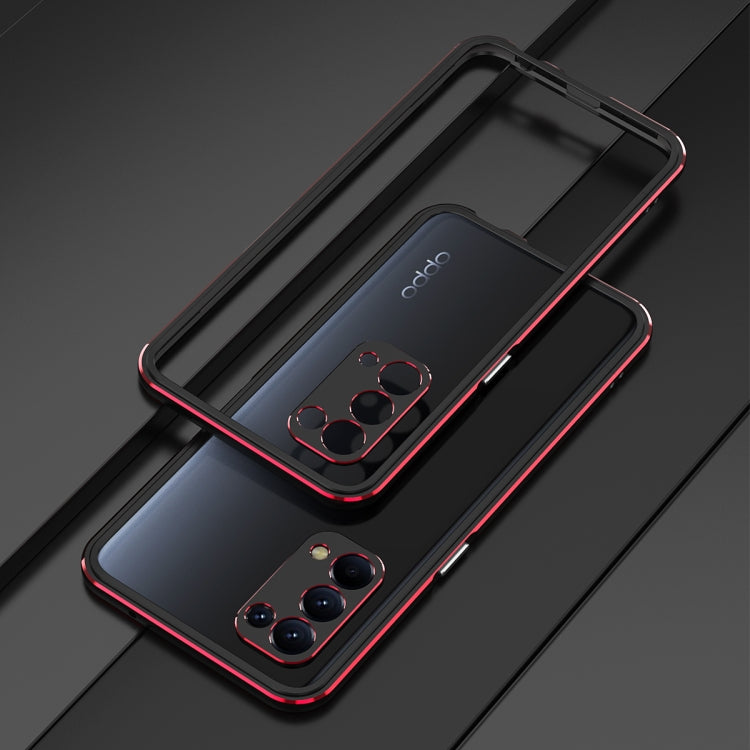 Aurora Series Lens Protector + Metal Frame Protective Case For OPPO Reno5
