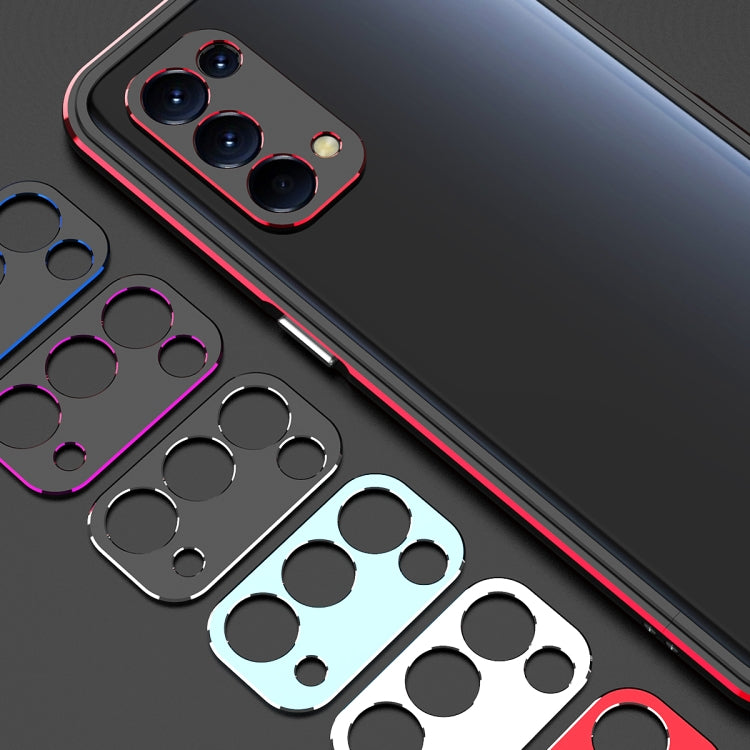 Aurora Series Lens Protector + Metal Frame Protective Case For OPPO Reno5