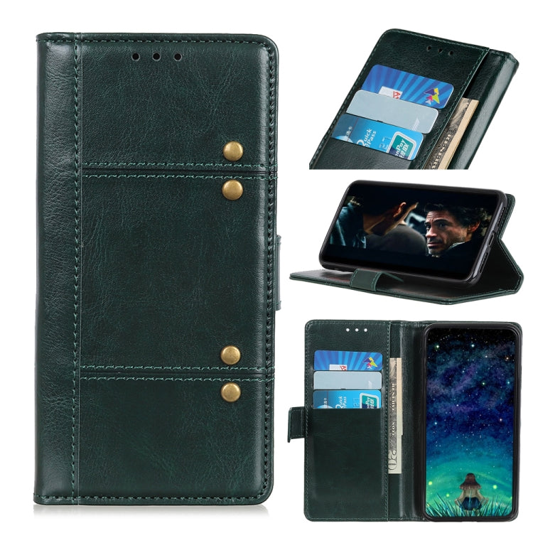 For OPPO Reno5 5G Peas Crazy Horse Texture Horizontal Flip Leather Case with Holder & Card Slots & Wallet