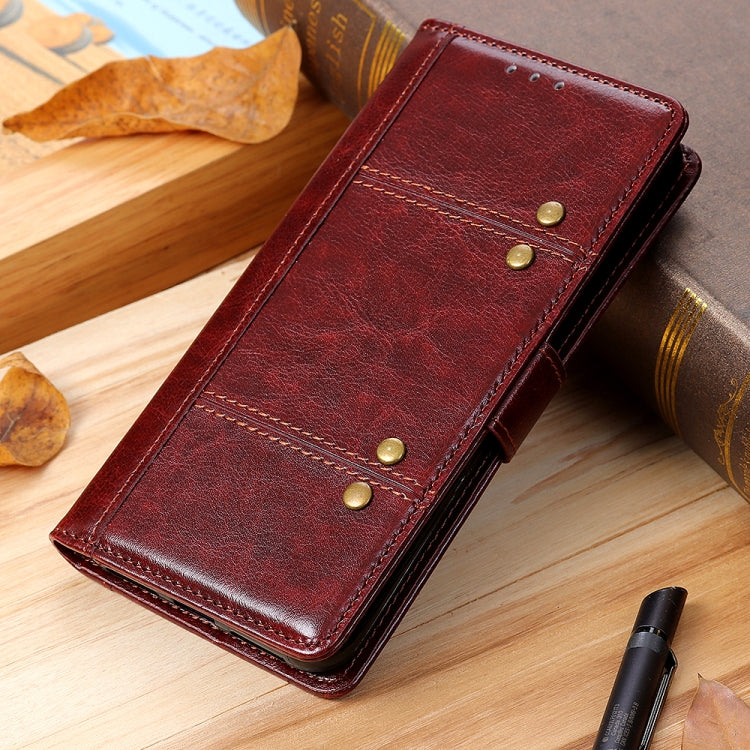 For OPPO Reno5 5G Peas Crazy Horse Texture Horizontal Flip Leather Case with Holder & Card Slots & Wallet