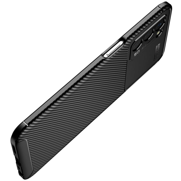 For OPPO A55 5G Carbon Fiber Texture Shockproof TPU Case