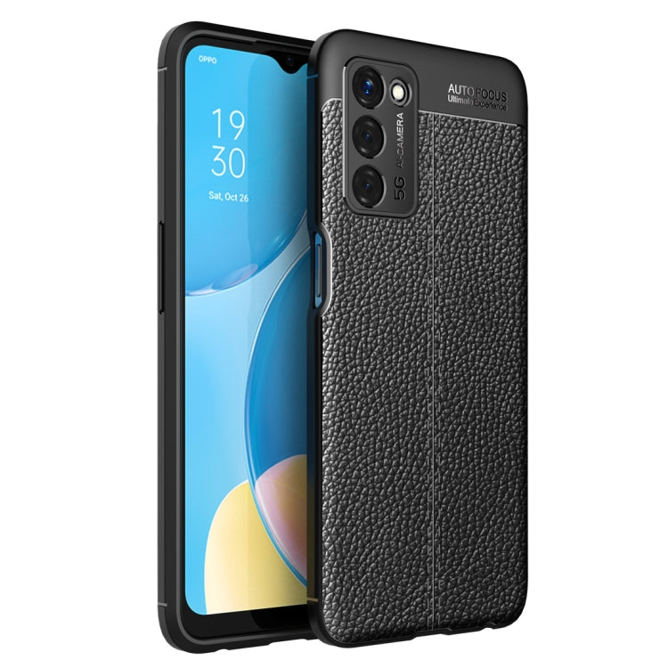 For OPPO A55 5G Litchi Texture TPU Shockproof Case