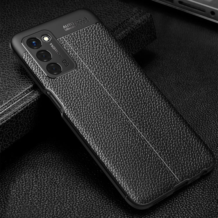 For OPPO A55 5G Litchi Texture TPU Shockproof Case