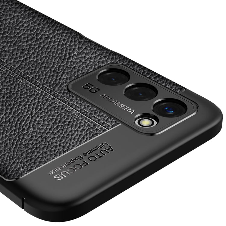 For OPPO A55 5G Litchi Texture TPU Shockproof Case