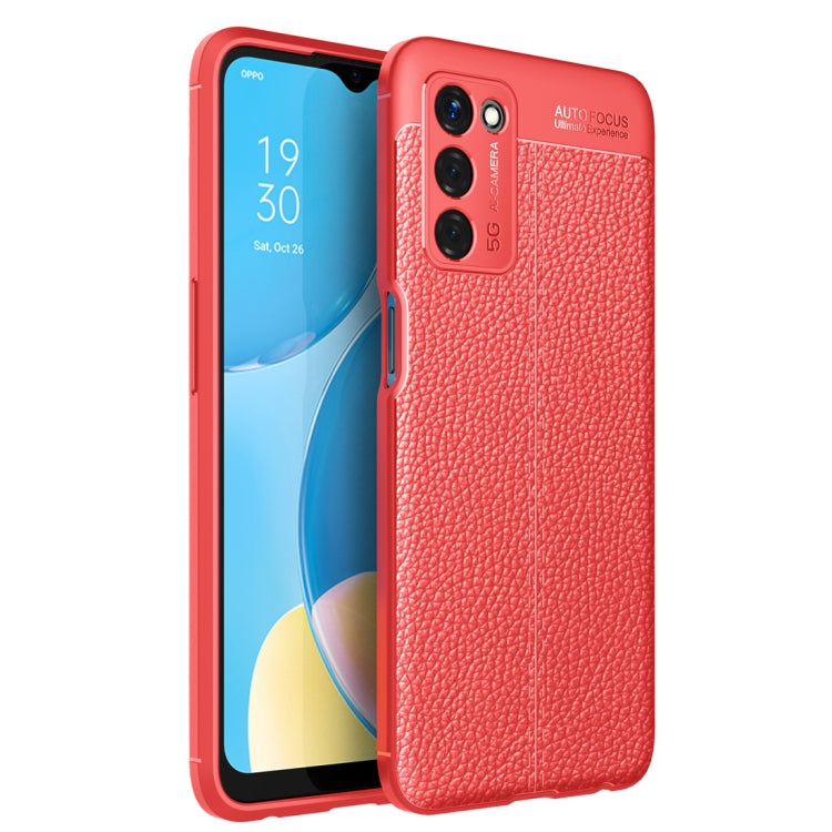 For OPPO A55 5G Litchi Texture TPU Shockproof Case