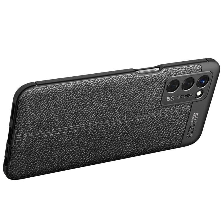 For OPPO A55 5G Litchi Texture TPU Shockproof Case