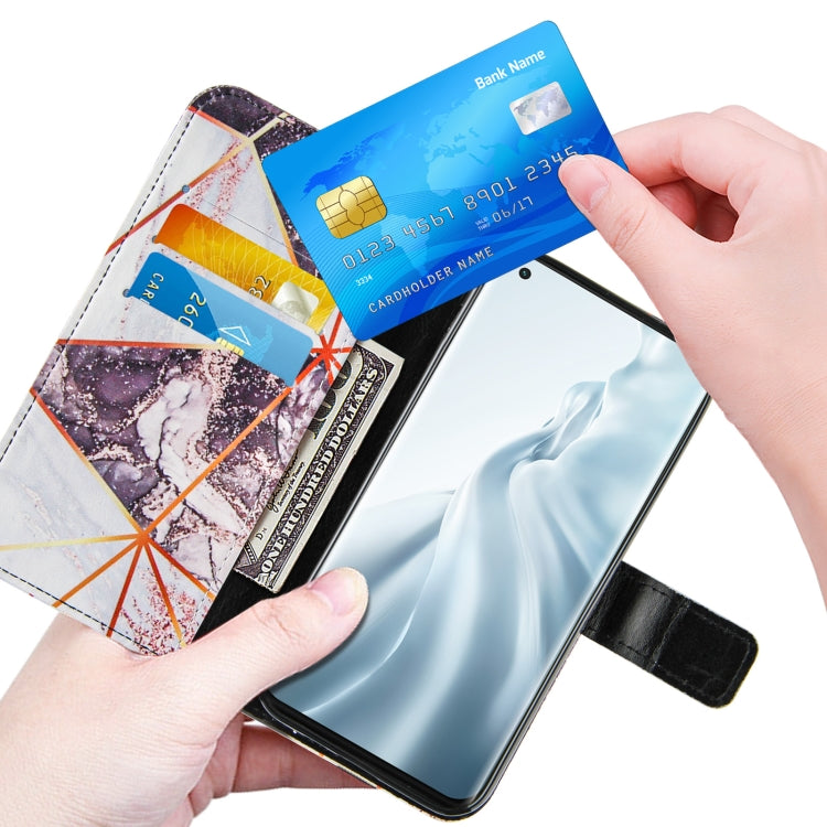 For Xiaomi Mi 11 5G Marble Stitching Horizontal Flip PU Leather Case with Holder & Card Slots & Wallet & Lanyard