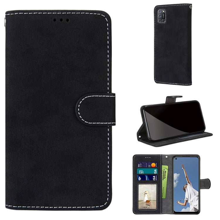 For OPPO A52 / A92 / A72 Retro Frosted Horizontal Flip PU Leather Case with Holder & Card Slots & Wallet & Photo Frame