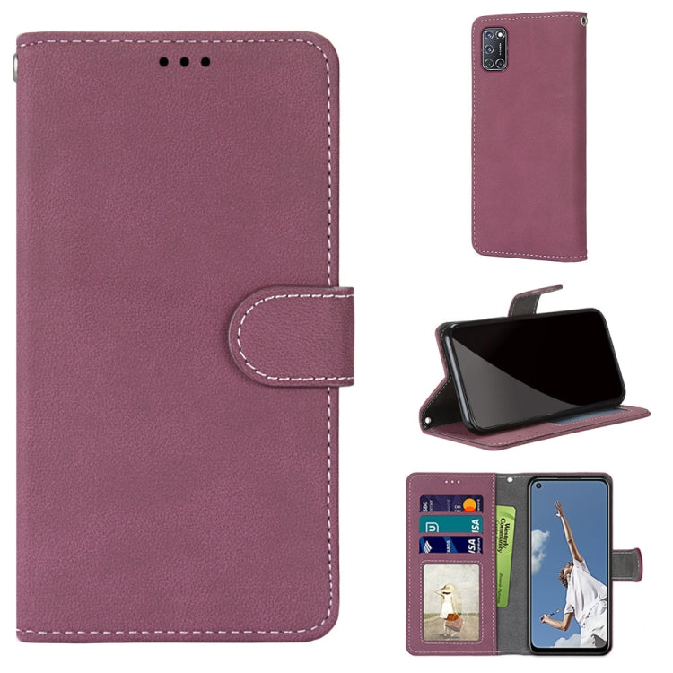 For OPPO A52 / A92 / A72 Retro Frosted Horizontal Flip PU Leather Case with Holder & Card Slots & Wallet & Photo Frame