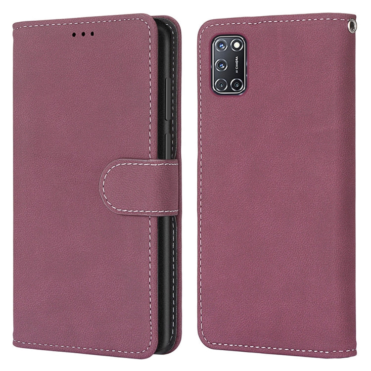 For OPPO A52 / A92 / A72 Retro Frosted Horizontal Flip PU Leather Case with Holder & Card Slots & Wallet & Photo Frame