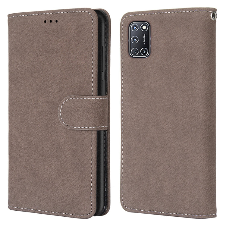 For OPPO A52 / A92 / A72 Retro Frosted Horizontal Flip PU Leather Case with Holder & Card Slots & Wallet & Photo Frame