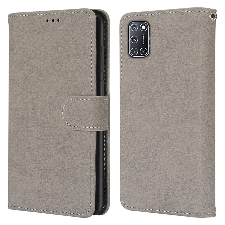 For OPPO A52 / A92 / A72 Retro Frosted Horizontal Flip PU Leather Case with Holder & Card Slots & Wallet & Photo Frame