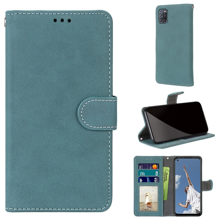 For OPPO A52 / A92 / A72 Retro Frosted Horizontal Flip PU Leather Case with Holder & Card Slots & Wallet & Photo Frame