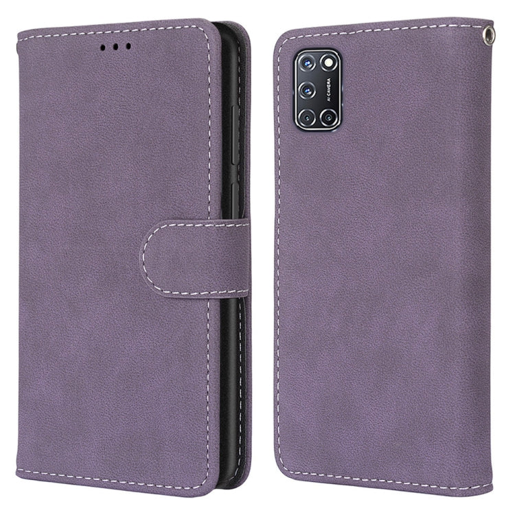 For OPPO A52 / A92 / A72 Retro Frosted Horizontal Flip PU Leather Case with Holder & Card Slots & Wallet & Photo Frame