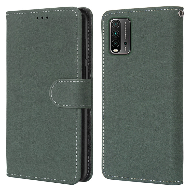 For Xiaomi Redmi 9 Power / Note 9 4G Retro Frosted Horizontal Flip PU Leather Case with Holder & Card Slots & Wallet & Photo Frame
