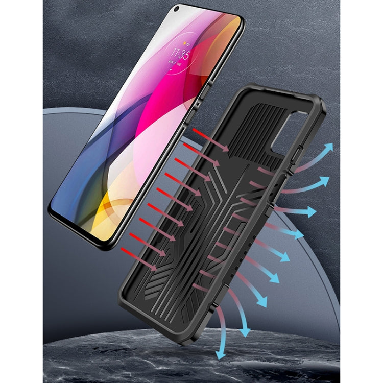 For Motorola Moto One 5G Ace Machine Armor Warrior Shockproof PC + TPU Protective Case