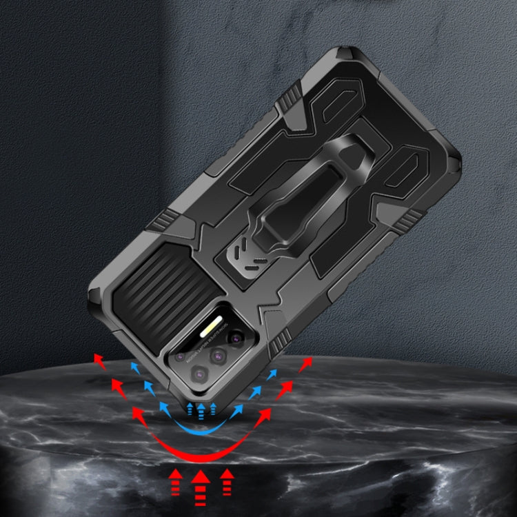 For Motorola Moto One 5G Ace Machine Armor Warrior Shockproof PC + TPU Protective Case