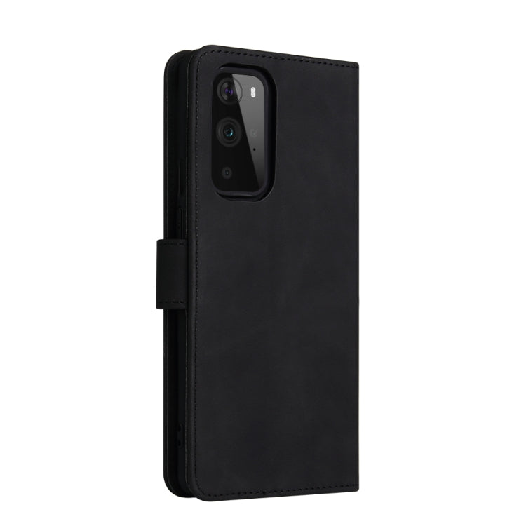 For OnePlus 9 Pro Solid Color Skin Feel Magnetic Buckle Horizontal Flip Calf Texture PU Leather Case with Holder & Card Slots & Wallet