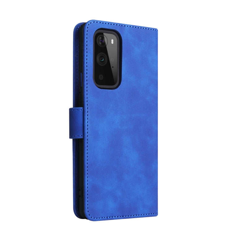 For OnePlus 9 Pro Solid Color Skin Feel Magnetic Buckle Horizontal Flip Calf Texture PU Leather Case with Holder & Card Slots & Wallet