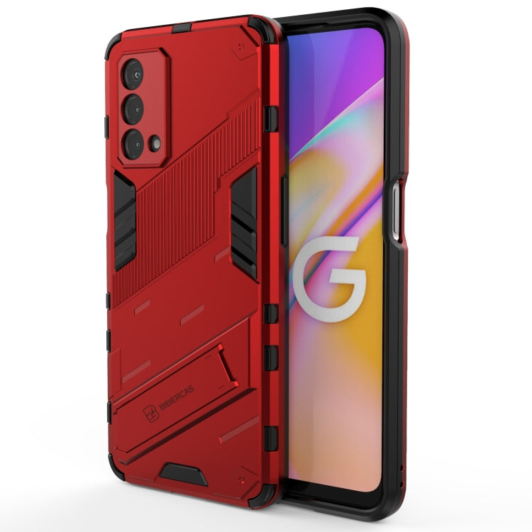For OPPO A93 5G Punk Armor 2 in 1 PC + TPU Shockproof Case with Invisible Holder