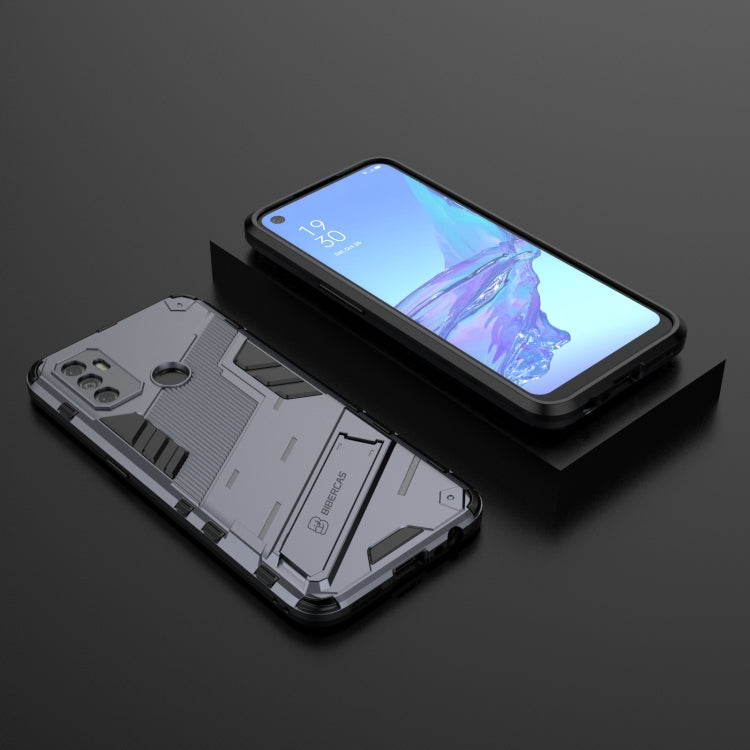 For OPPO A53 4G Punk Armor 2 in 1 PC + TPU Shockproof Case with Invisible Holder
