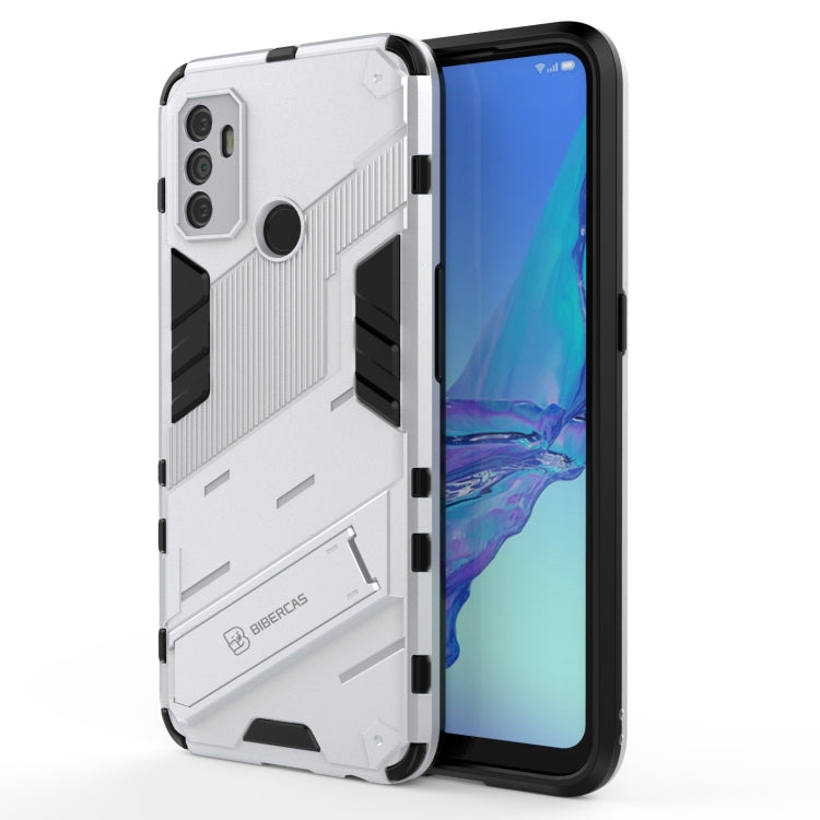 For OPPO A53 4G Punk Armor 2 in 1 PC + TPU Shockproof Case with Invisible Holder