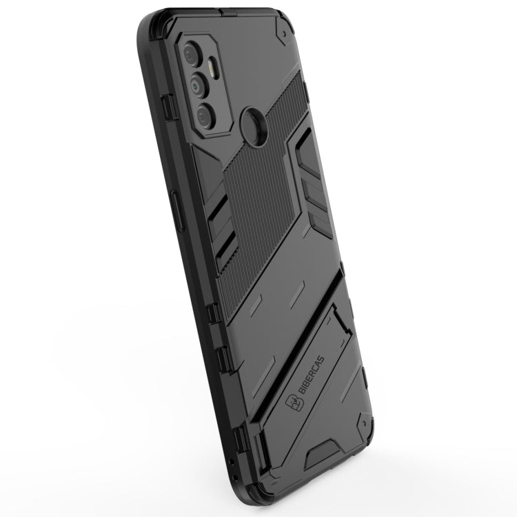 For OPPO A53 4G Punk Armor 2 in 1 PC + TPU Shockproof Case with Invisible Holder