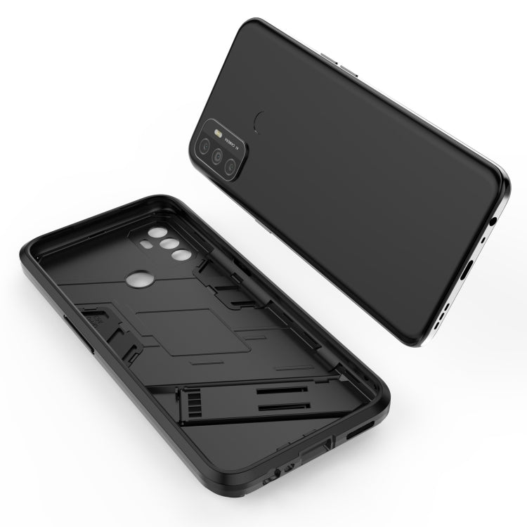 For OPPO A53 4G Punk Armor 2 in 1 PC + TPU Shockproof Case with Invisible Holder