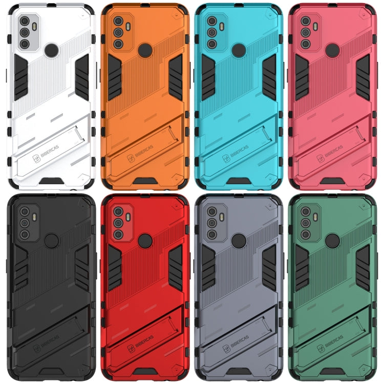 For OPPO A53 4G Punk Armor 2 in 1 PC + TPU Shockproof Case with Invisible Holder