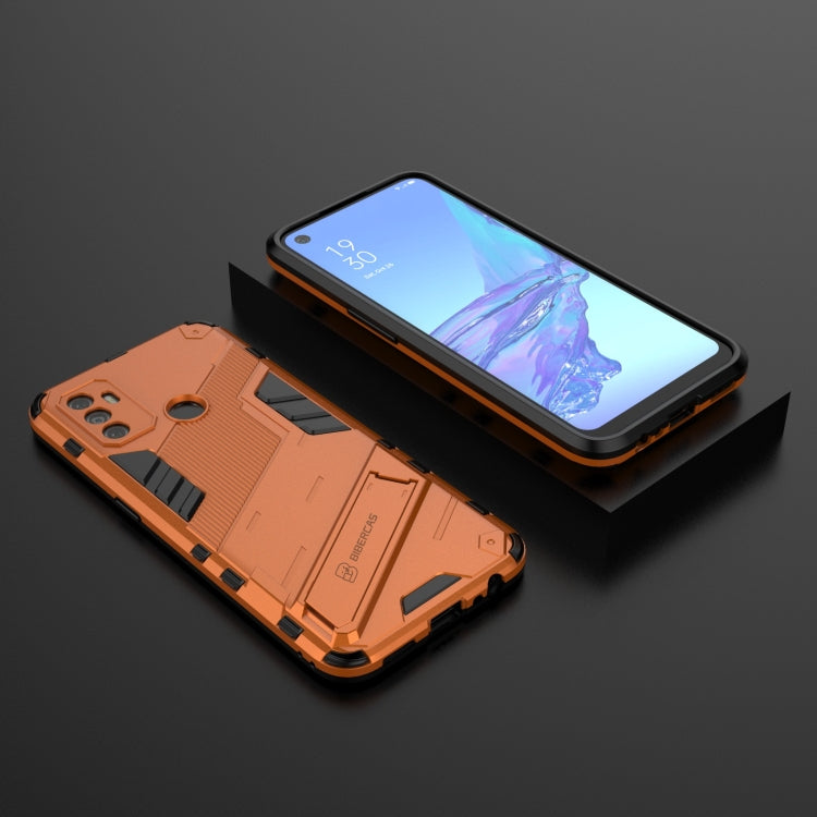 For OPPO A53 4G Punk Armor 2 in 1 PC + TPU Shockproof Case with Invisible Holder