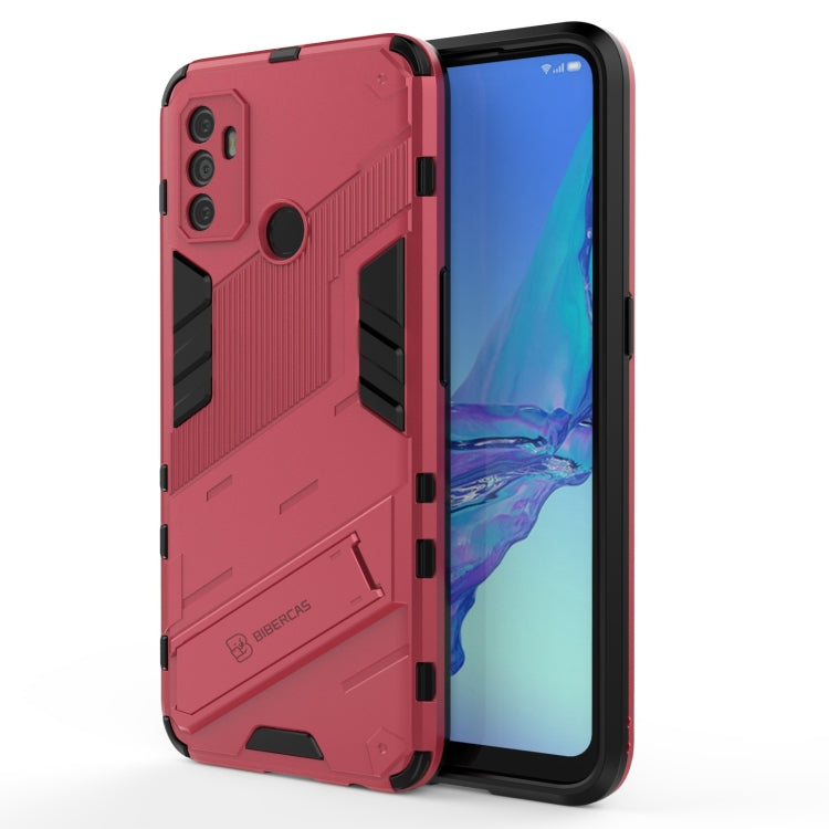 For OPPO A53 4G Punk Armor 2 in 1 PC + TPU Shockproof Case with Invisible Holder