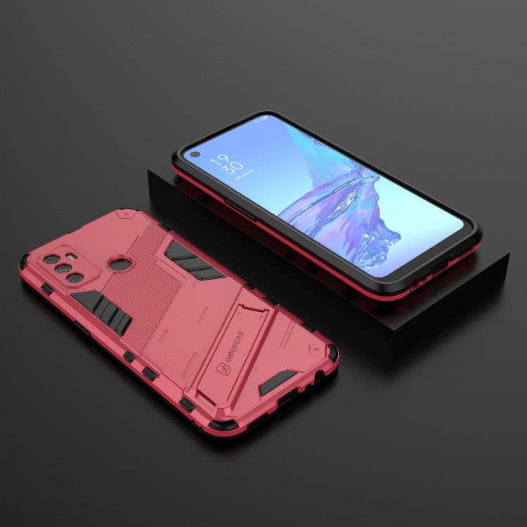 For OPPO A53 4G Punk Armor 2 in 1 PC + TPU Shockproof Case with Invisible Holder