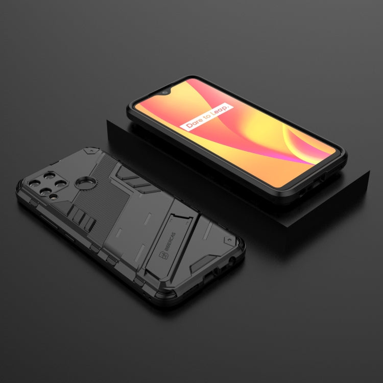 For OPPO Realme C15 Punk Armor 2 in 1 PC + TPU Shockproof Case with Invisible Holder